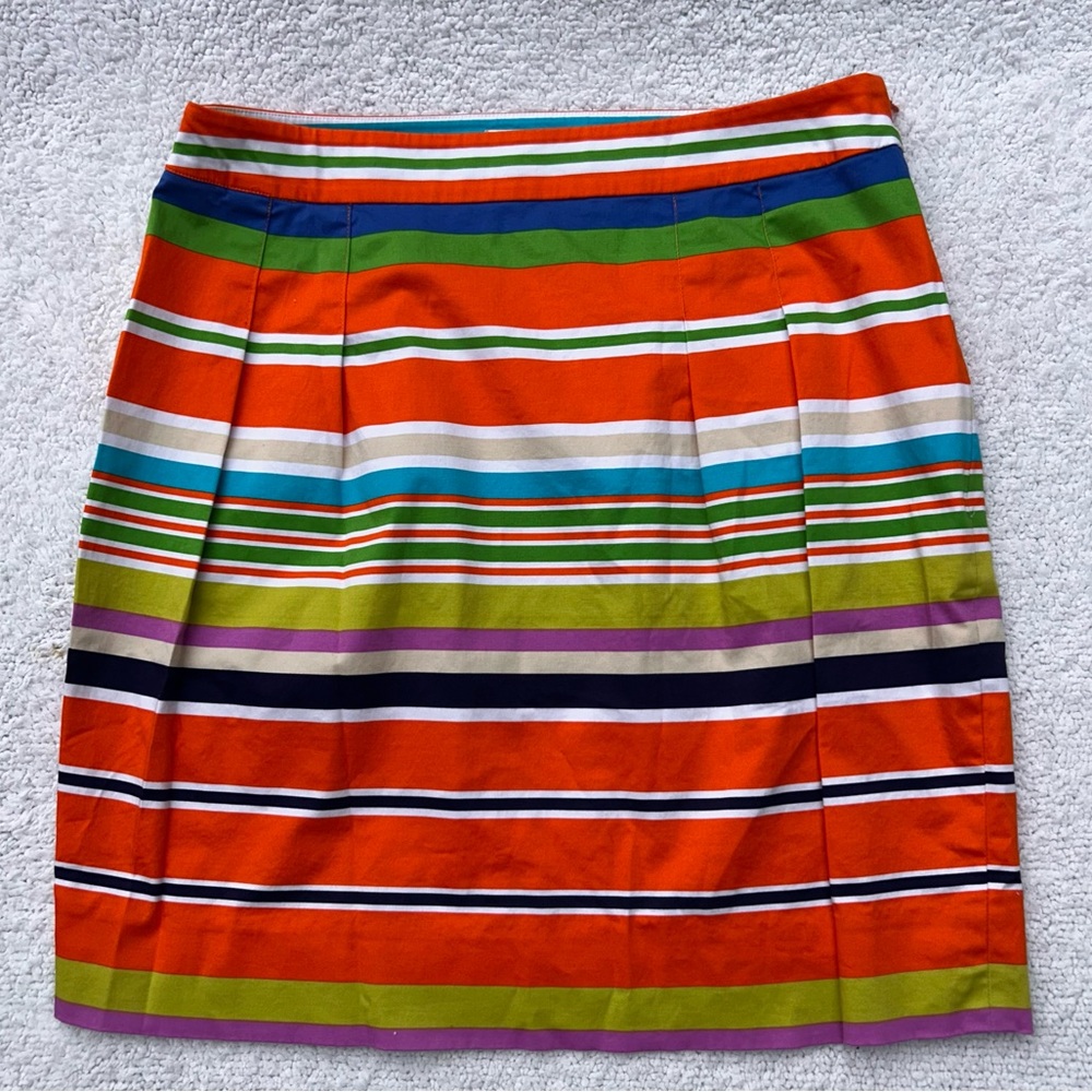 Kate Spade mini skirt striped cotton women’s size 10 Barry ‘skirt the rules’